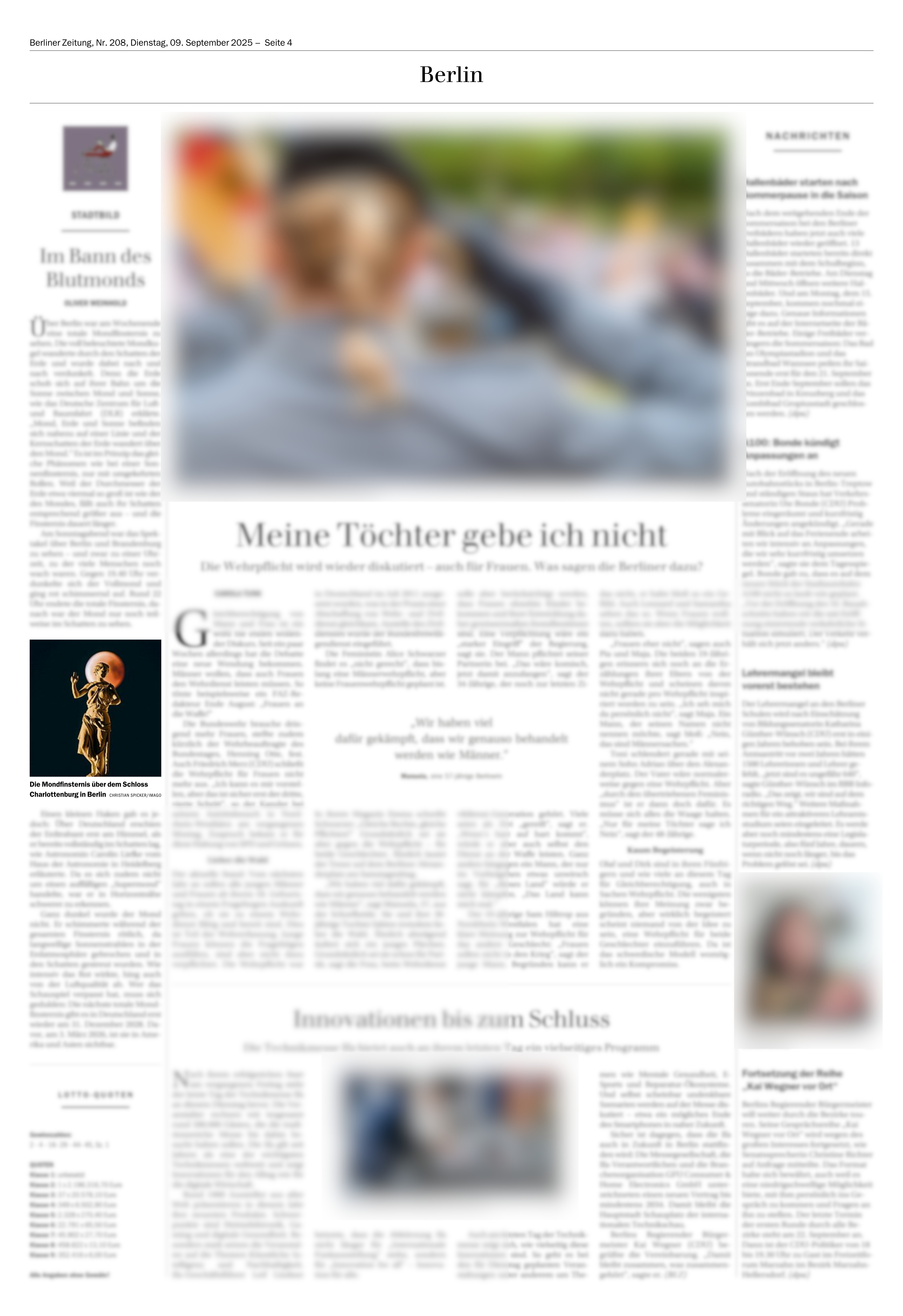 Berliner Zeitung 09.09.2025